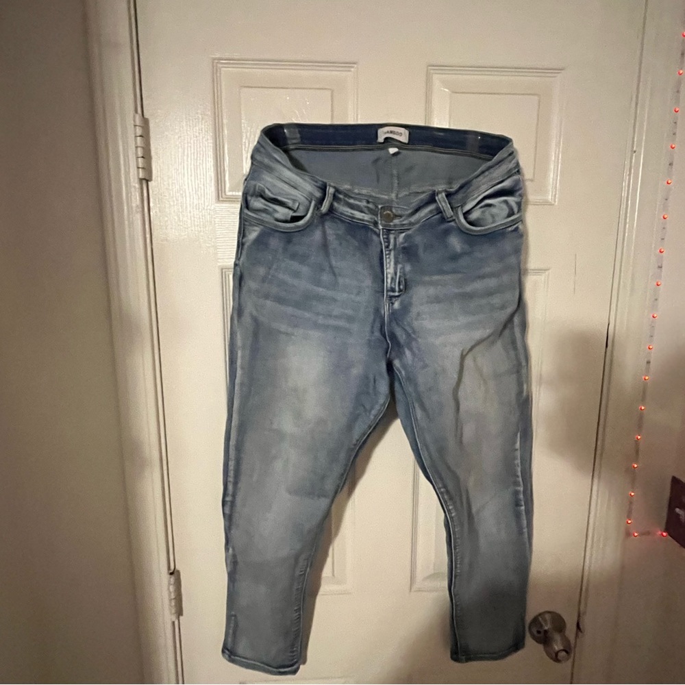 BAMBOO Jeans, size 16, mixed white and blue, never worn.